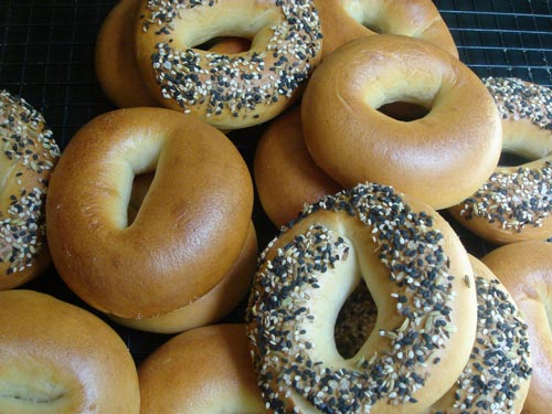 Sourdough Bagels plain and seeded
