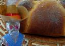 Pan de Muerto with muerto figurine