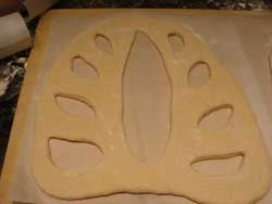 Unbaked fougasse