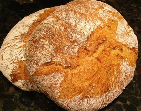 Tender potato bread - two boules