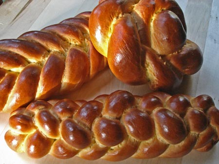 Saffron Challah braid and rosette