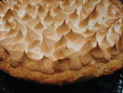 lemon meringue pie closeup