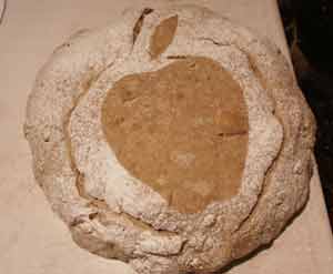 Slashed stenciled loaf