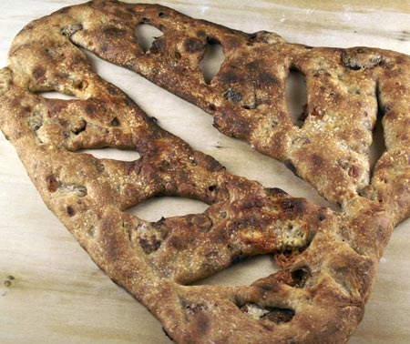 Rye Fougasse with Two Cheese Fillings