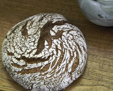 cracked rye - polenta-sourdough
