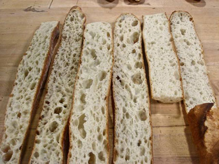 Baguettes. On point. #sourdough #bread #baguette #crumb