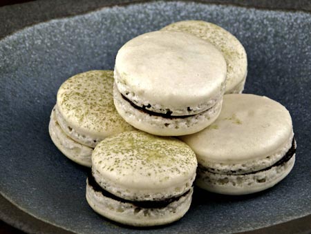 ganache-filled macarons