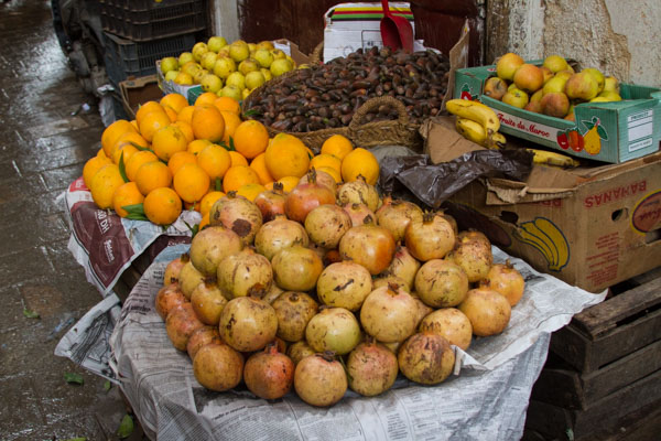 pomegranates are a pale yellow or orange color