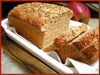 Wholewheat flaxseed and sesame bread