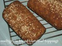 multigrain bread with oatmeal topping