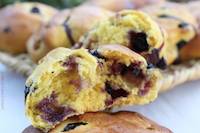 pumpkin bread with nuts and blueberries