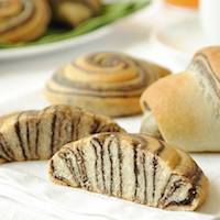 Rolls and Croissants with Cocoa Layers