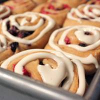 Blueberry Raspberry WW Sourdough Rolls