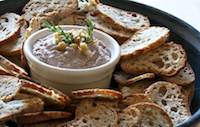 Crostini with Walnut and White Bean Dip