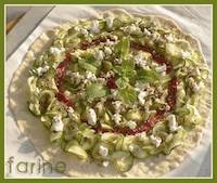 Potato Flatbread with Zucchini and Mint