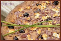 Goat Cheese Foccacia with Cherries and Shallots