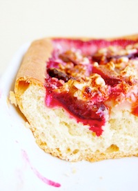 Italian Plum Focaccia With Cottage Cheese