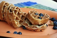 yeasted whole wheat and oatmeal waffles