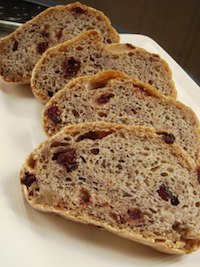 Cranberry Semolina Bread with Walnuts