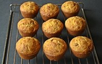 Sourdough Pumpkin Cranberry Muffins