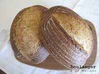 Pain au levain with whole wheat flour