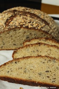 Wild rice and oat bread