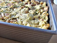 Leek Bread Pudding/Potato Chive Bread