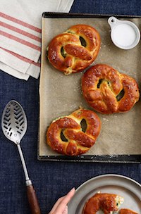 Spinach Feta Mozzarella Stuffed Soft Pretzels