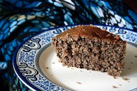 Black sesame yogurt cake