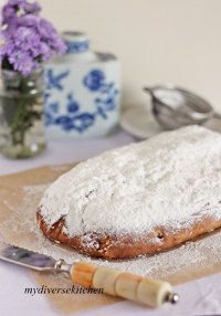Tropical Eggless Stollen With Cashew Marzipan
