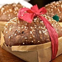 Chocolate Panettone in Origami Baskets