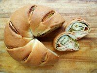 Tomato Pesto Swirl Bread