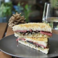 Portobello And Salami Sandwich