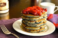 Blueberry Sourdough Pancakes