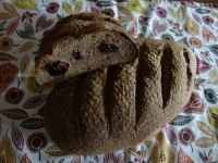 Flax Sourdough Stuffed With Dried Prunes /Figs