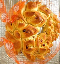 White Chocolate And Cranberry Wreath Bread