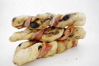 Olive, Parmesan & Speck Breadstick Twists