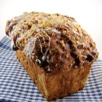 Cinnamon Raisin Swirl Bread with Streusel Topping