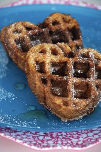 sweet potato whole grain waffles