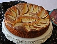 Yeasted Olive Oil Pear Cake