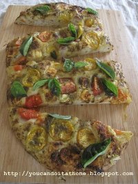 Tomato, Parmesan and Basil Flatbread