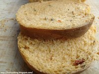 Bread with wild fennel flowers & red pepper paste