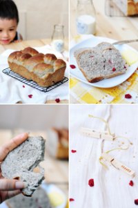 Black Sesame Bread with Cranberry