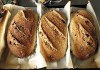 Semolina, sesame, raisin, fennel loaf