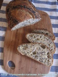 Semolina Sourdough with Black Sesame Seeds