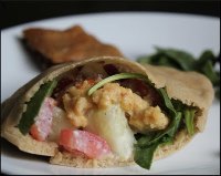 Pita and falafel wraps