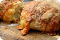 Cheddar-Stuffed Crusty Sourdough Loaves
