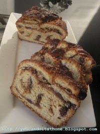 Krantz cake with praline and chocolate filling