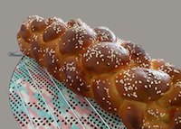 Rich challah, made with plain+whole+rye wheat