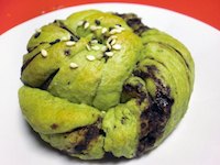 ‘Brownied’ Matcha Brioche (low fat& vegan)